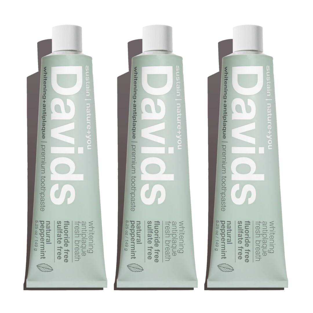 Davids Pâte dentifrice sans fluor avec tube métallique recyclable, option écologique.
