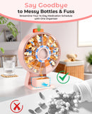 Quatorze compartiments Daviky rose pour planification hebdomadaire.