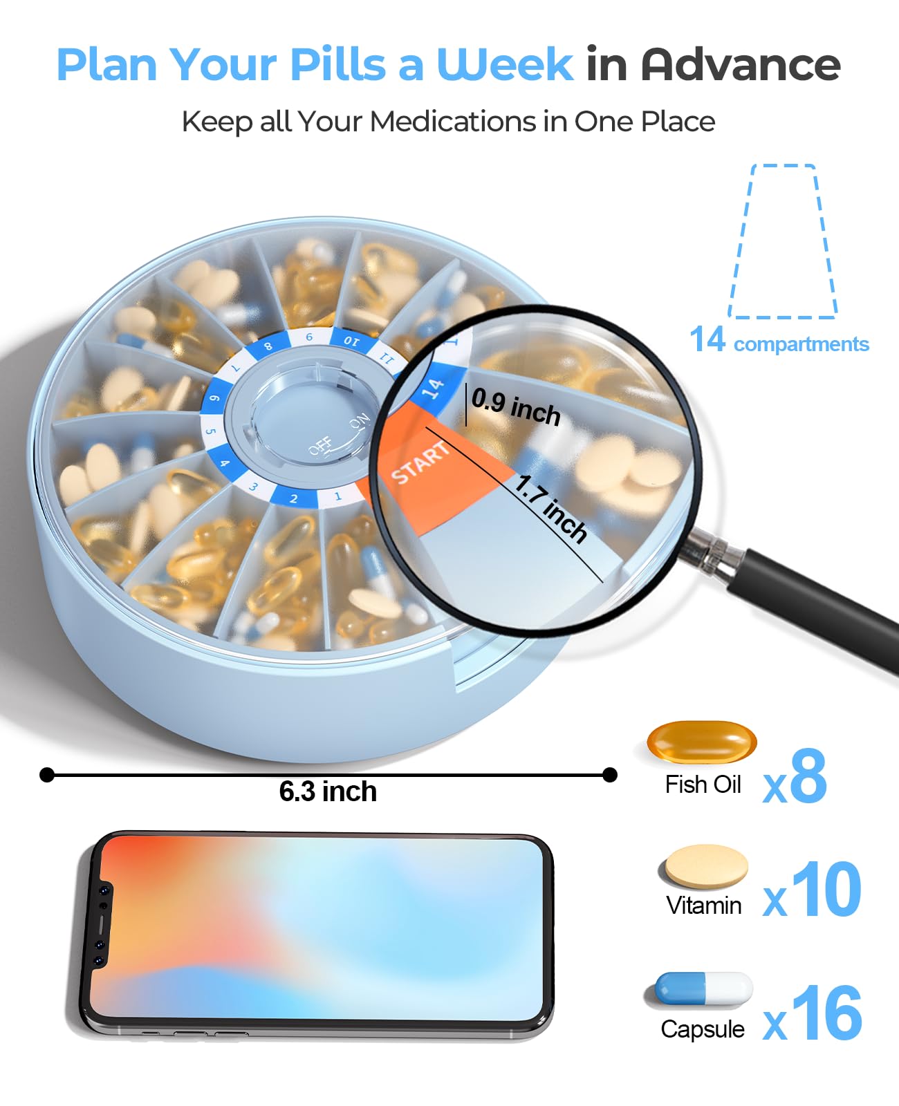 Bouton-poussoir Daviky bleu, facilité d’usage pour les personnes âgées.