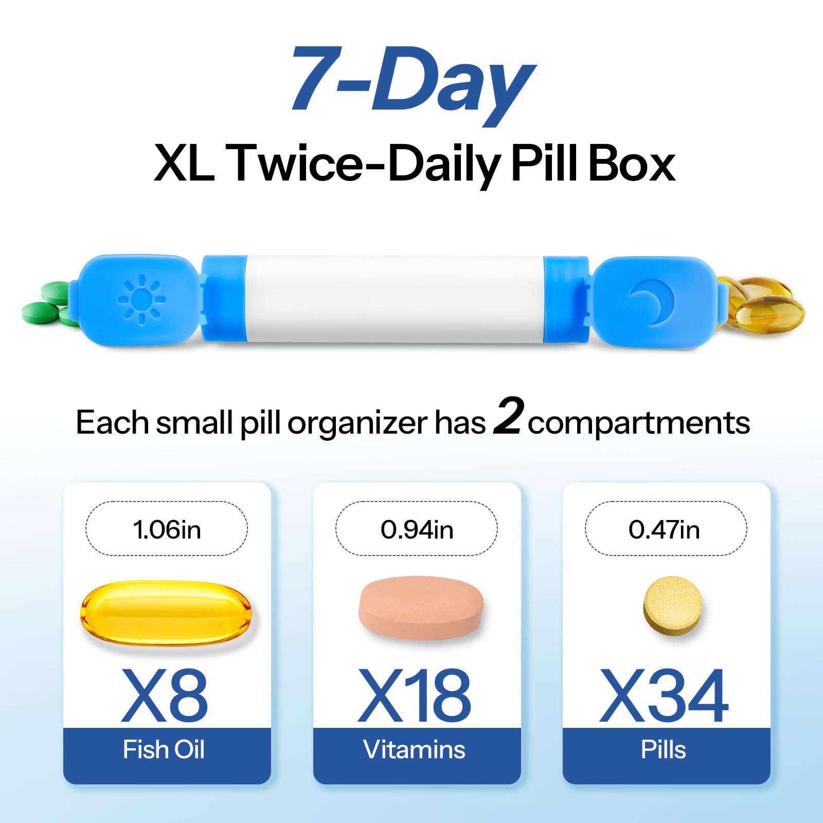 Daviky pilulier portable au format poche, léger et discret pour voyager.