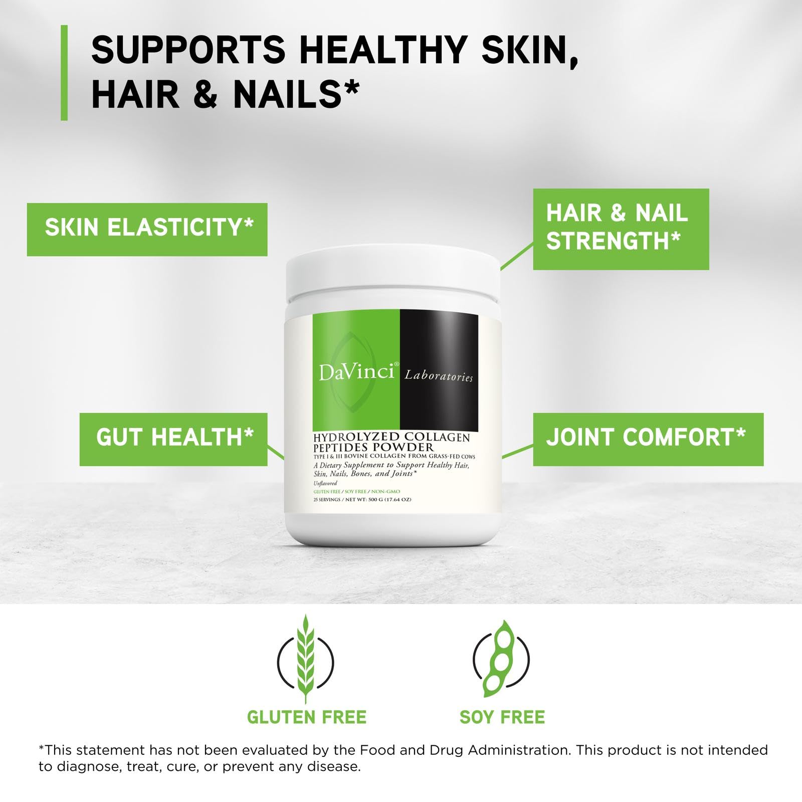 Davinci Collagen Peptides : doseur pratique pour mesurer chaque portion.