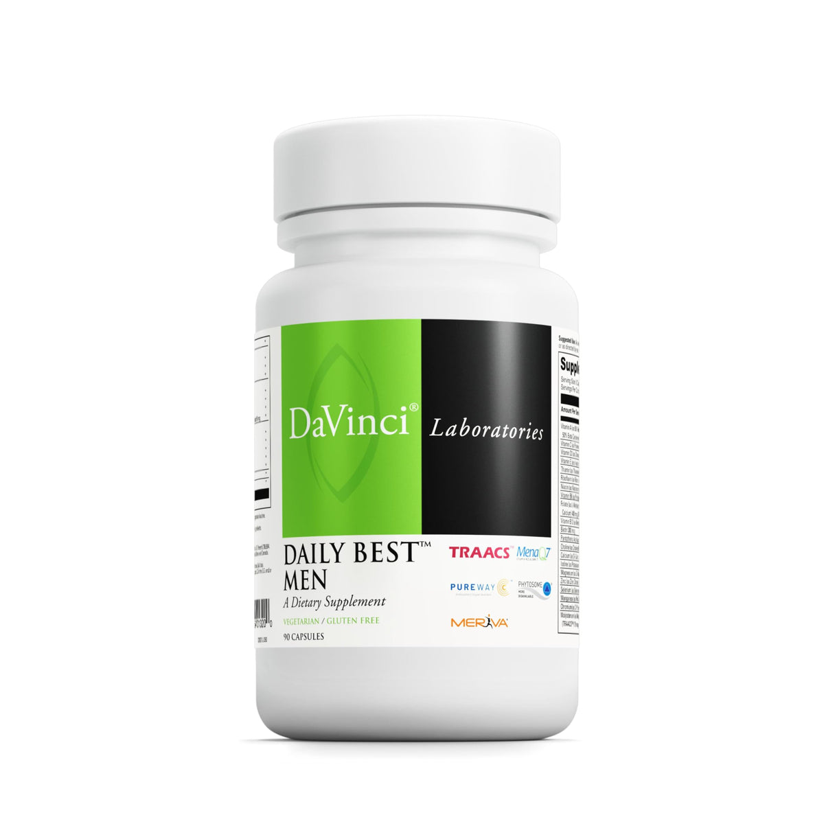 Davinci Daily Best Men, bouteille, soutient l'énergie quotidienne et le bien-être masculin.