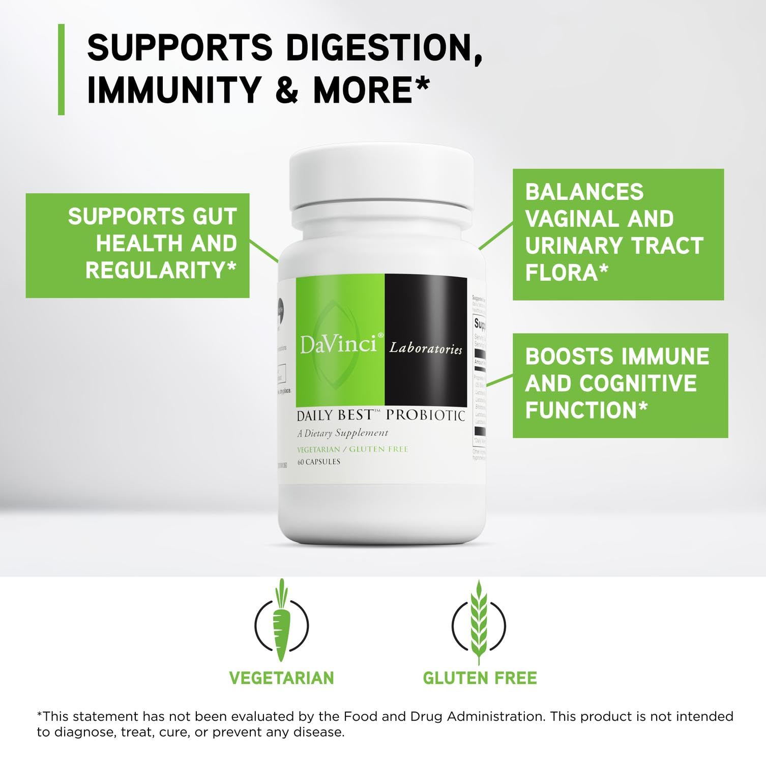 DAVINCI Daily Best Probiotic, gélules: pratique pour digestion quotidienne et routine.