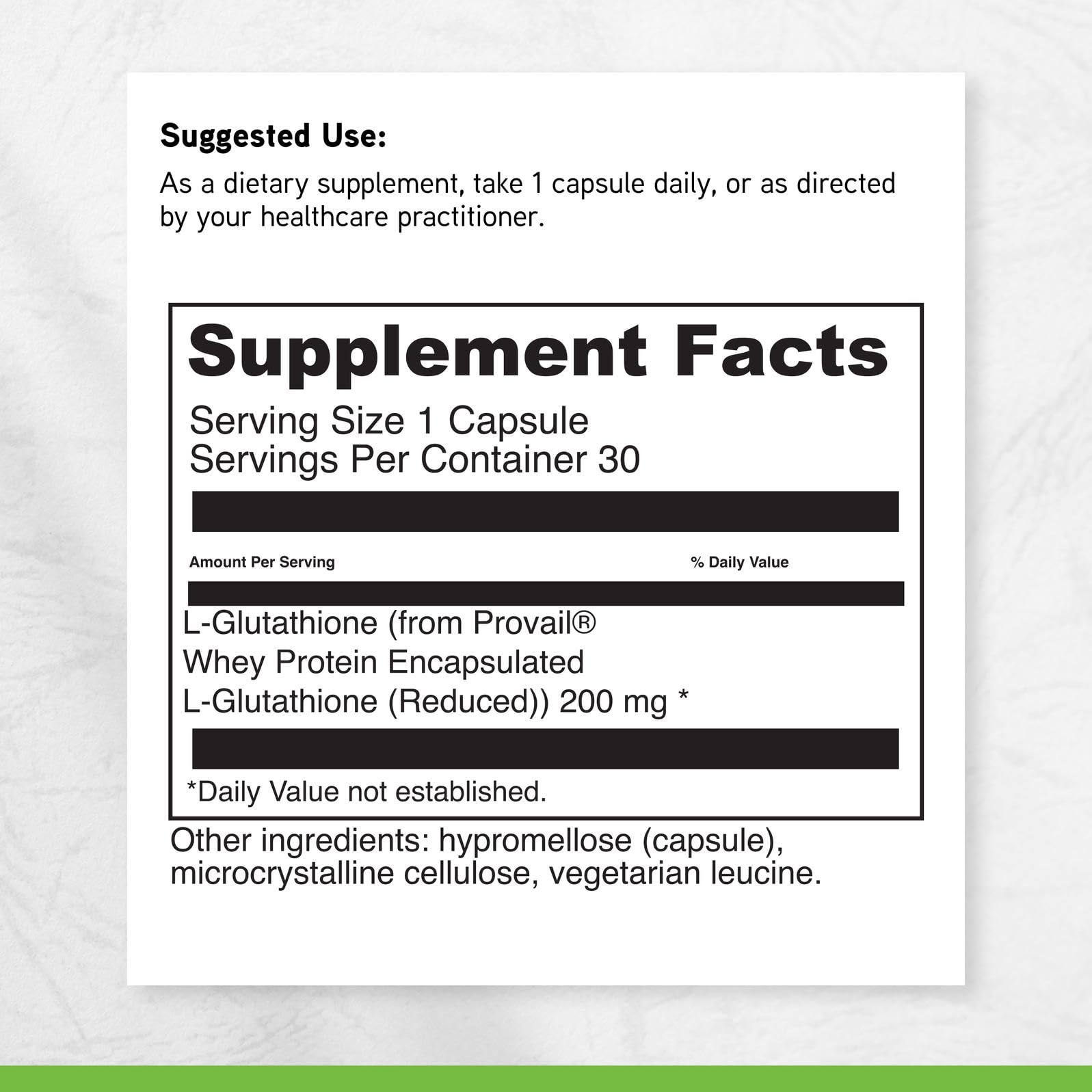 Davinci Glutathione Bright: emballage extérieur montrant les informations.