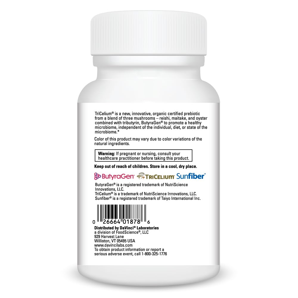 TriCelium et ButyraGen: duo prébiotique stimulant l’équilibre intestinal et l’énergie mentale.