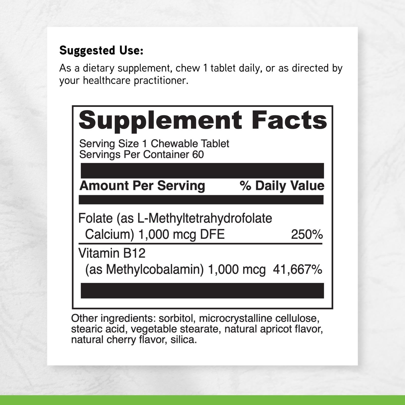 Davinci Labs Active Folate B12 – utilisation quotidienne, soutien nerveux et immunité.