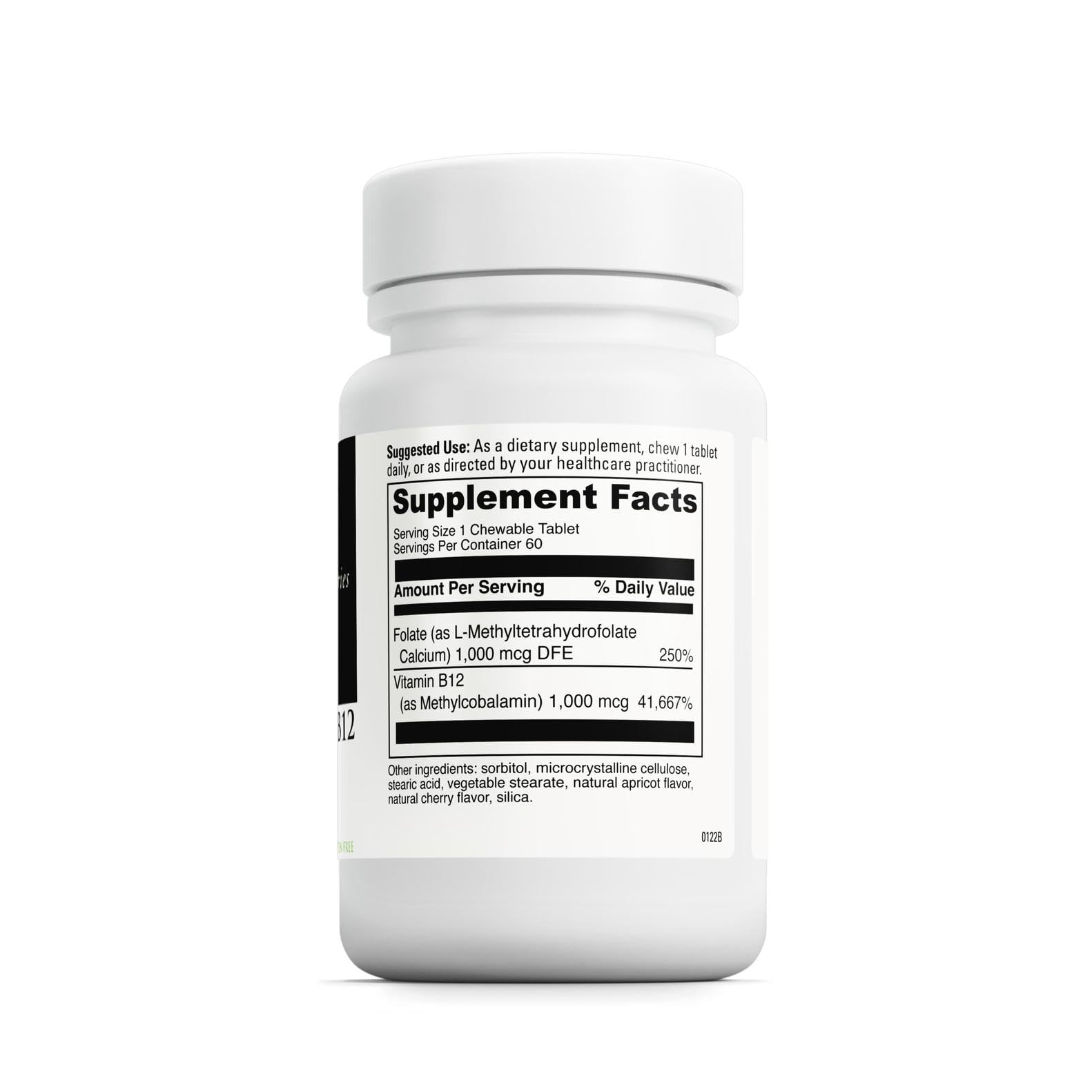 Davinci Labs Active Folate B12 – tablettes à mâcher, usage quotidien simple.