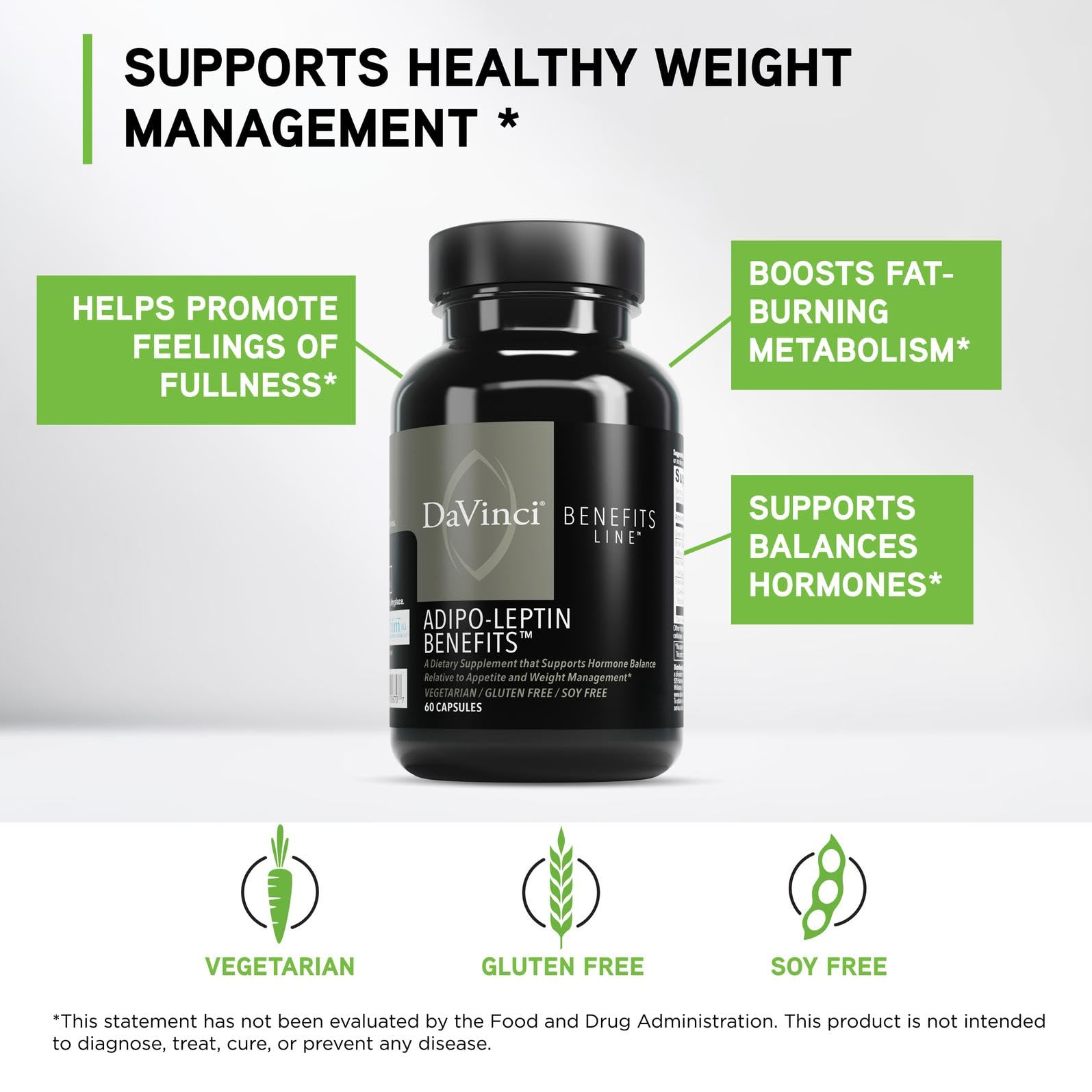 Davinci Adipo-Leptin, etiquette-clarite: étiquette claire et informative.