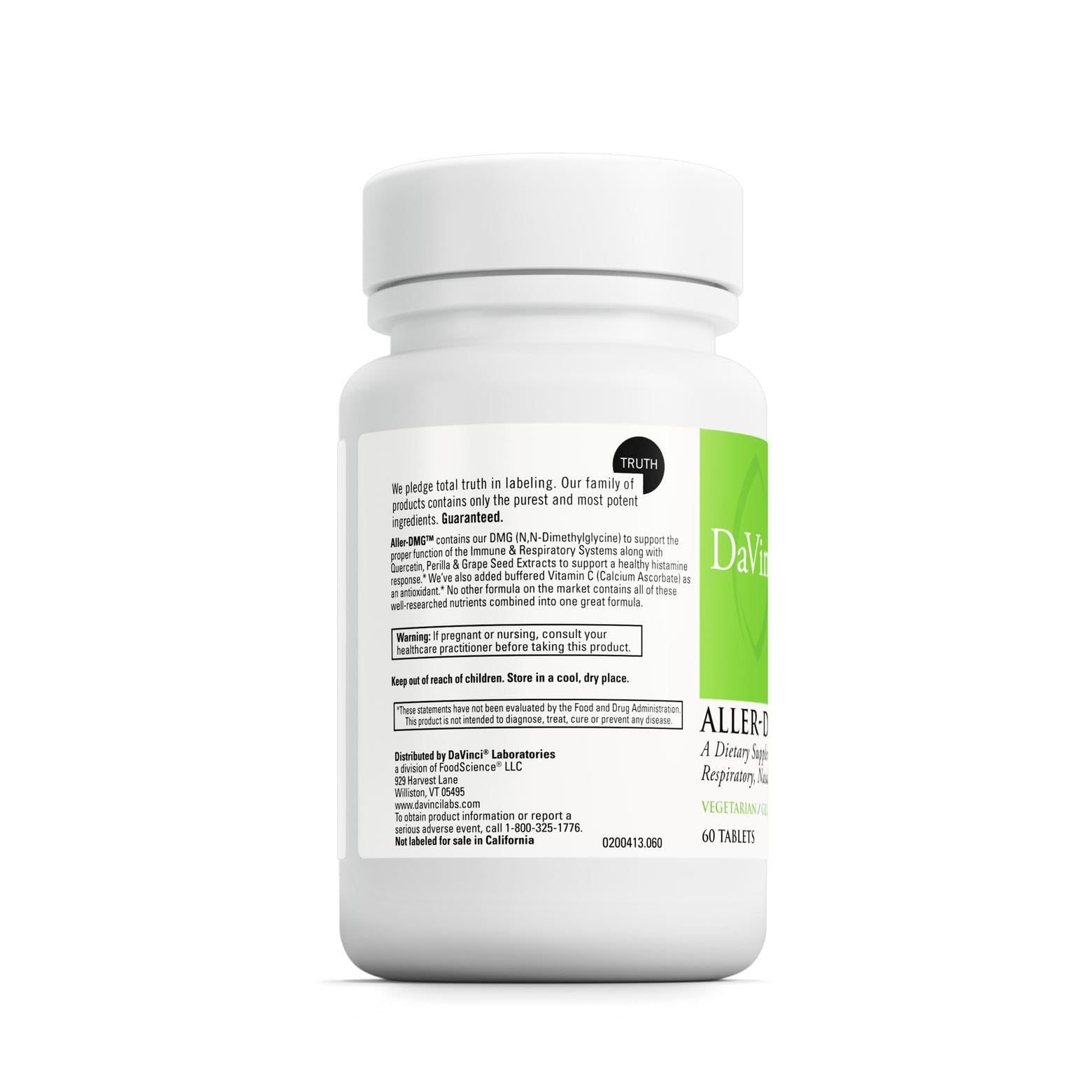 Emballage Davinci Labs Aller-DMG prêt à l'emploi sans gluten