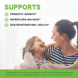 Mélange rapide de la poudre dans l'eau ou un smoothie pour un apport prébiotique