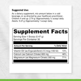 Préparation rapide de DAVINCI Labs Cal-Mag Citrate à intégrer dans la routine matinale.