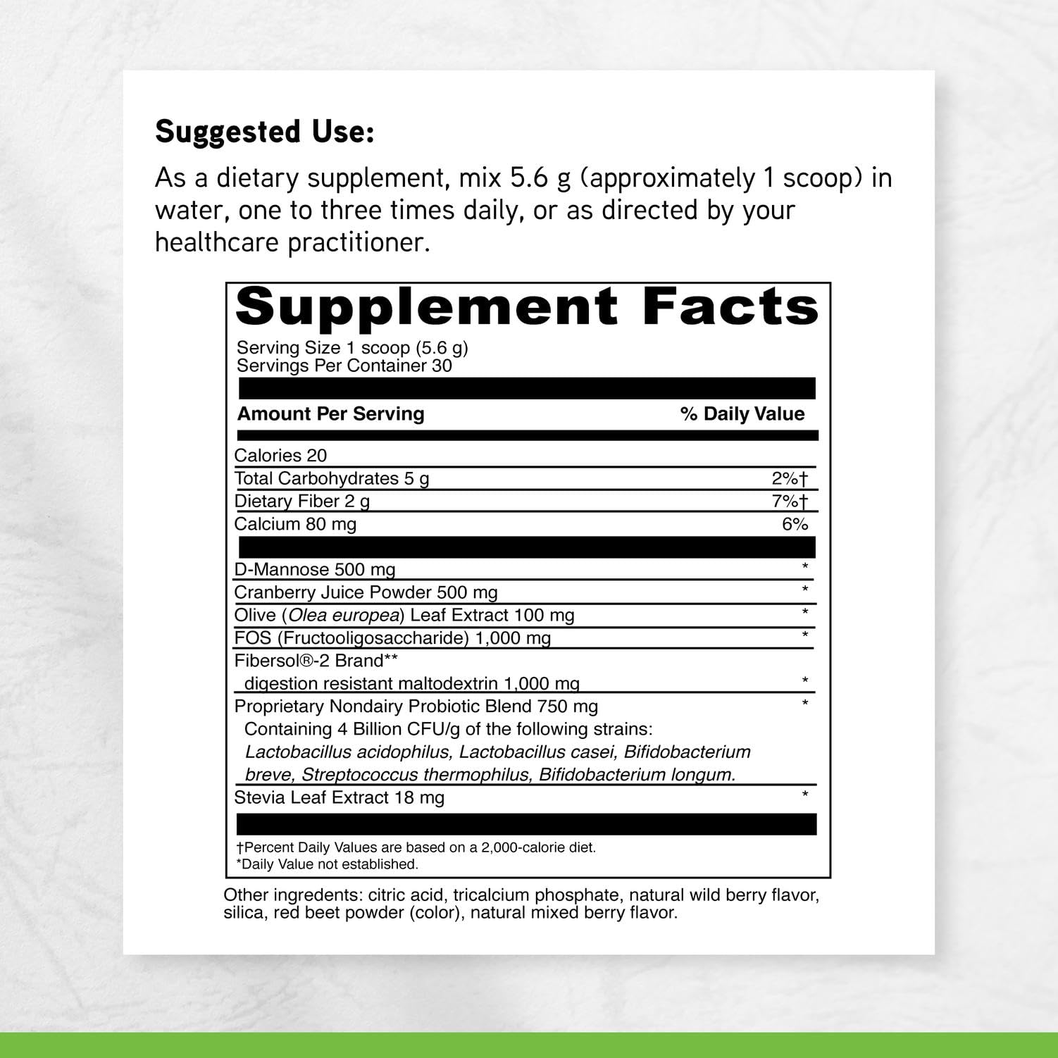Davinci Labs D-Mannose Complex : soutien possible à la flore intestinale