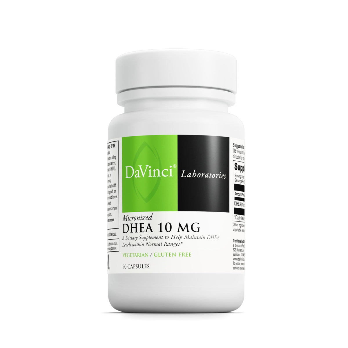 DAVINCI DHEA bouteilles micronisée 10 mg, soutien hormonal