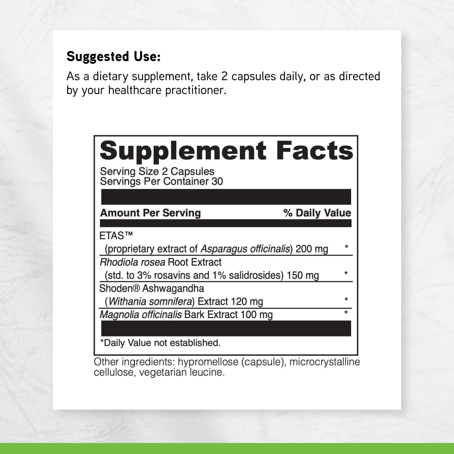 DaVinci Labs étiquette transparente: ingrédients purs et information fiable.