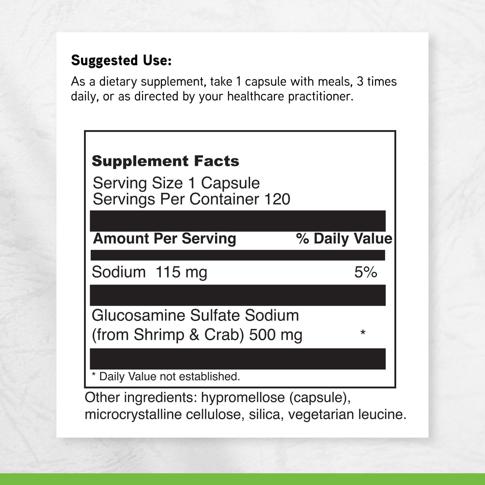 DAVINCI Glucosamine sulfate – mise en scène: utilisation quotidienne dans la routine.