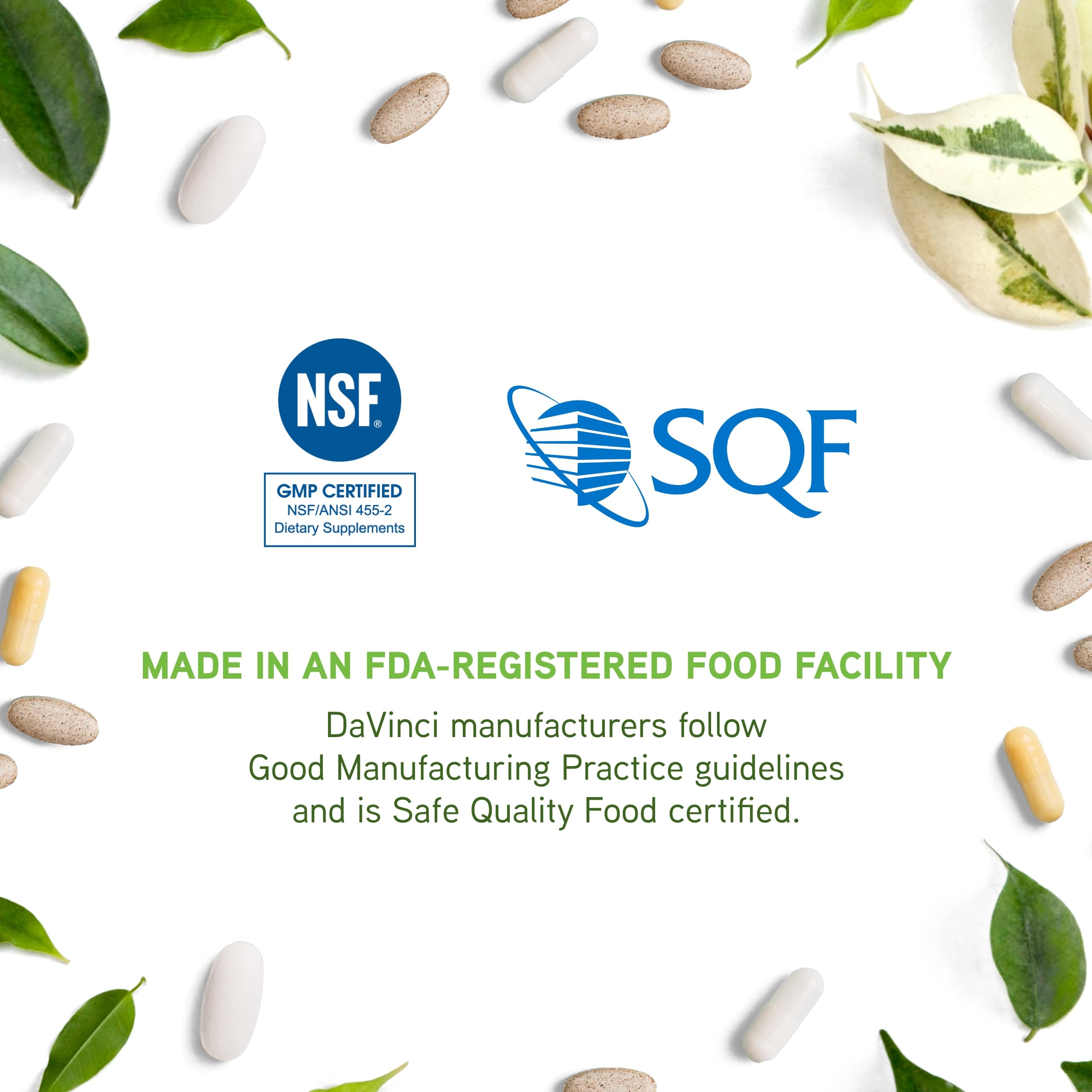 Emballage extérieur DAVINCI Spectra Greens – produit premium prêt à emporter.