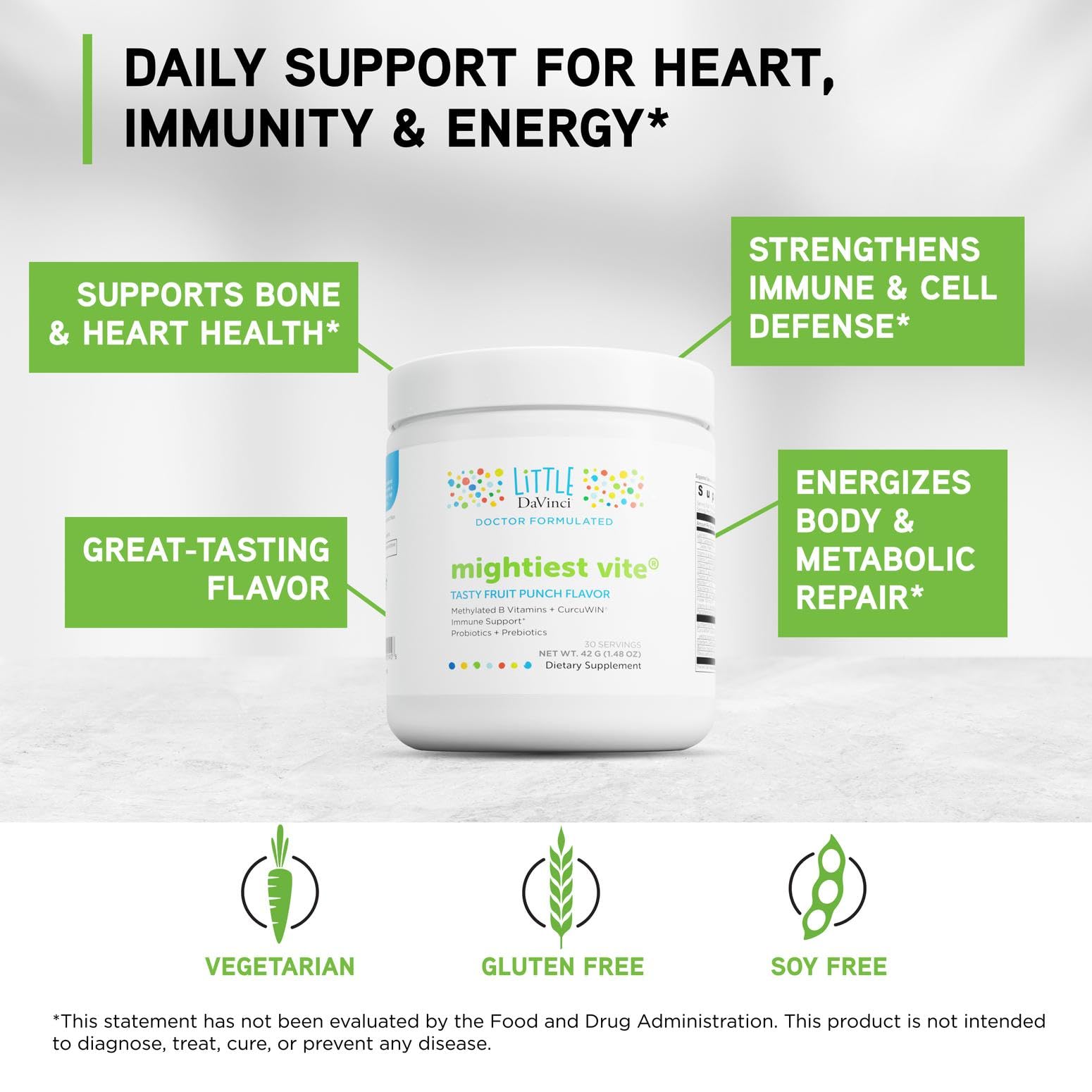 Davinci Little Mightiest Vite – doseur inclus facilitant le dosage quotidien.