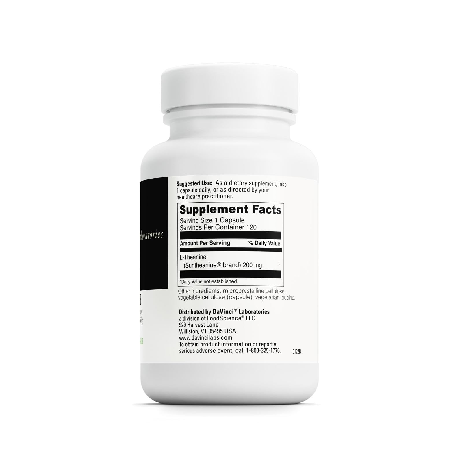 DAVINCI L-Theanine: capsules végétariennes, ingestion facile et choix éthique