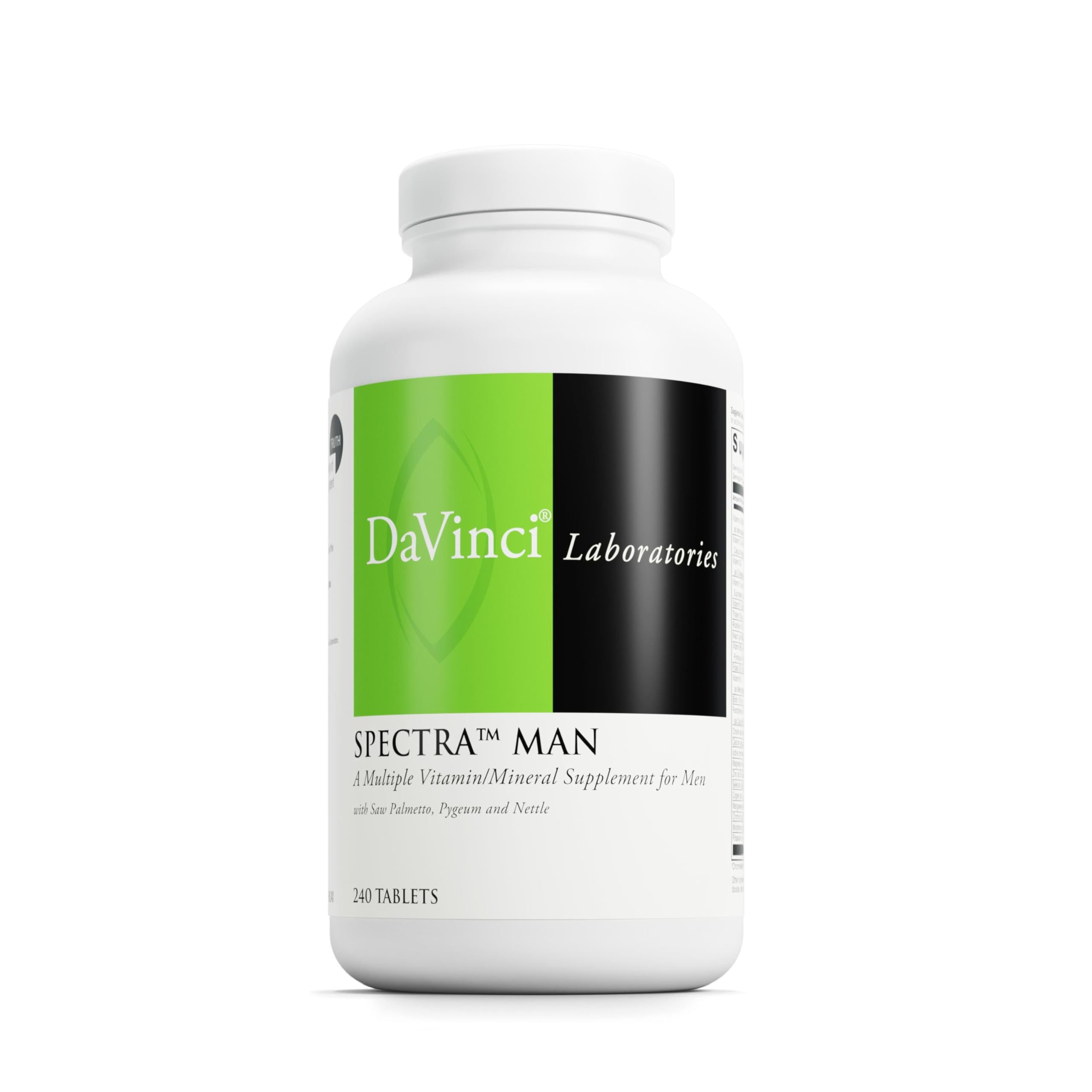 Davinci Spectra Man – bouteille vue de face, soutien potentiel à l'immunité masculine.