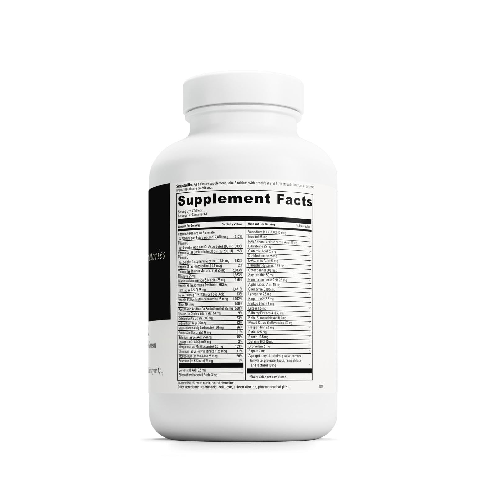 DAVINCI Spectra Senior : étiquette du produit affichant les nutriments clés.