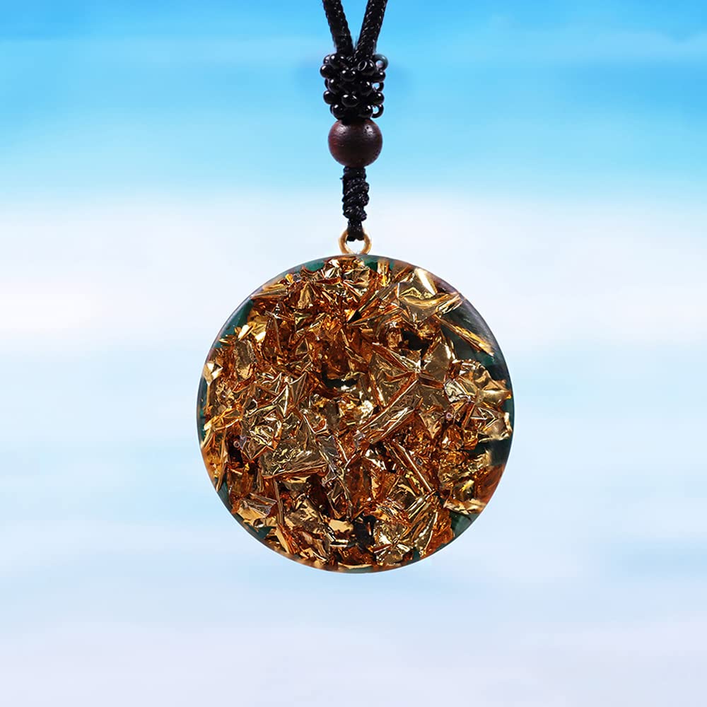 Pendentif malachite Day Day Up, protection et absorption des énergies négatives.