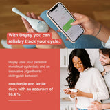 Daysy application gratuite pour le suivi du cycle sans abonnement.