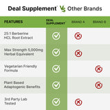 Boîte DEAL SUPPLEMENT Berberine Max avec indication dosage 5 000 mg