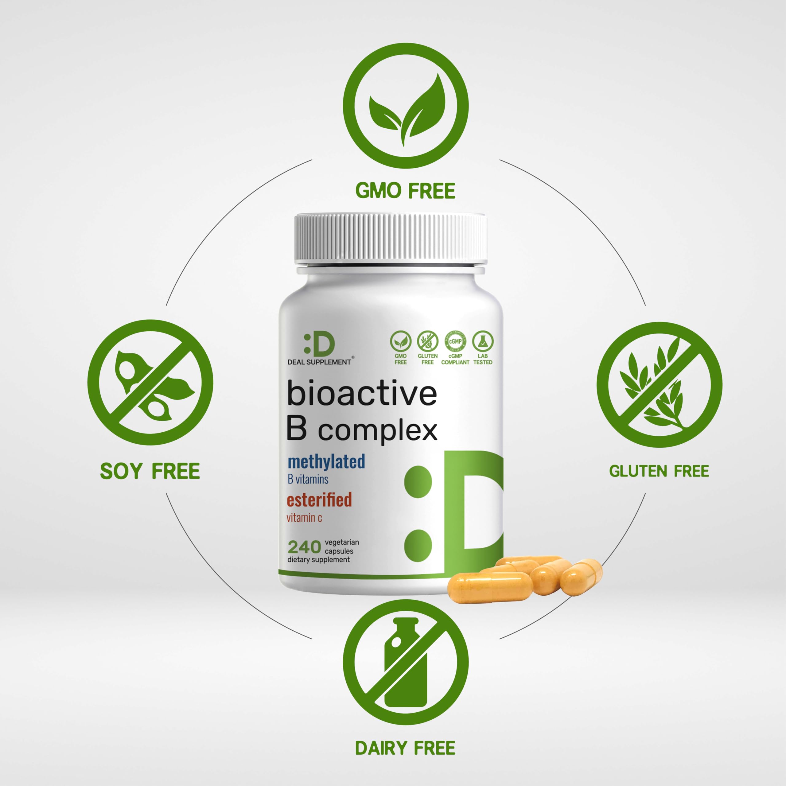 DEAL SUPPLEMENT Bioactif B – étiquette détaillant 11 nutriments B