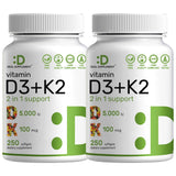 Bouteille DEAL SUPPLEMENT D3 K2 montrant le duo pour os et immunité.