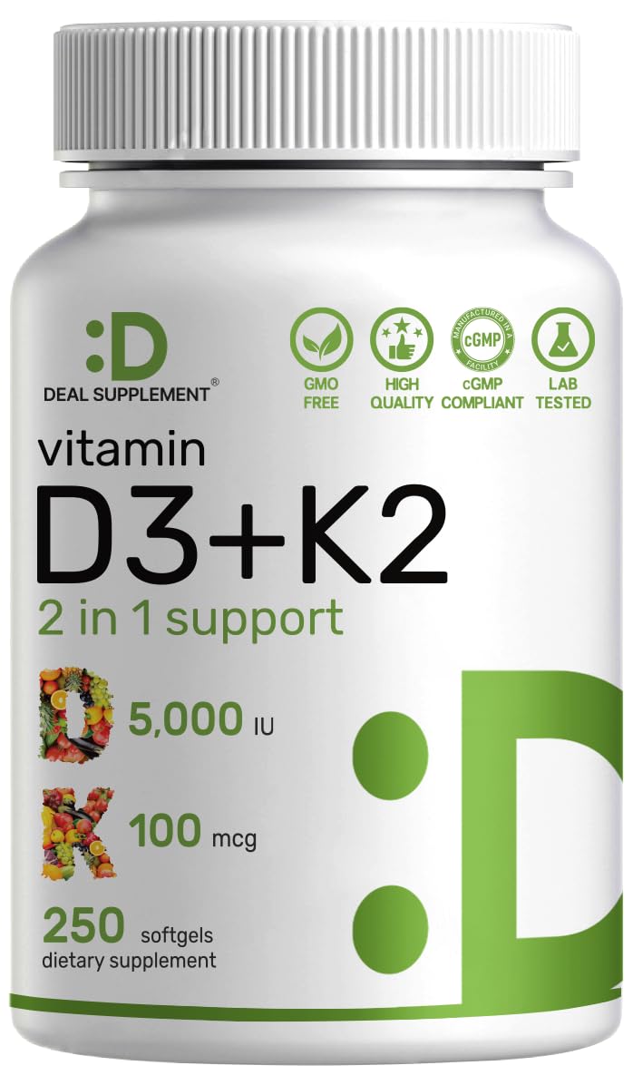 DEAL SUPPLEMENT - Bouteille de gélules molles D3-K2, prise quotidienne pratique