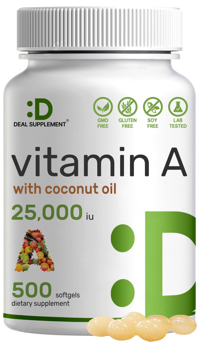 DEAL SUPPLEMENT : bouteille vitamine A 25000 UI pour usage quotidien.