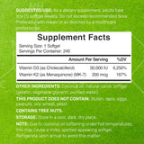 DEAL SUPPLEMENT Capsules D3-K2 – Capsules faciles à avaler et usage hebdomadaire pratique.