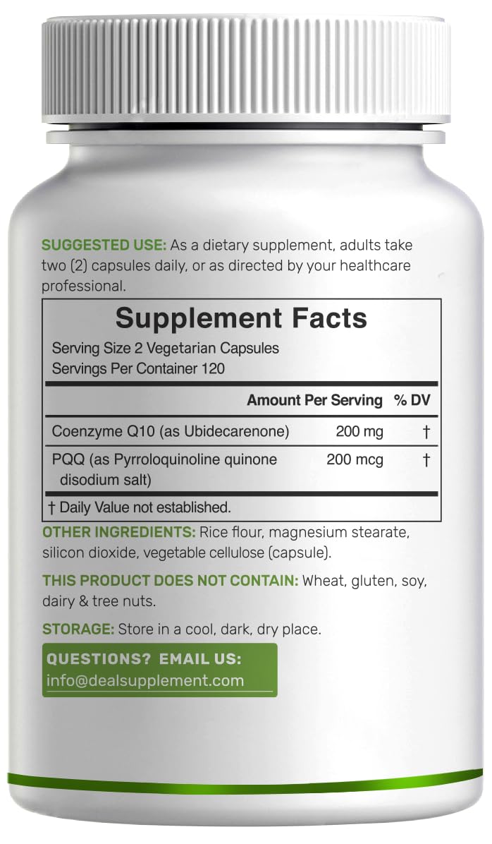Utilisation quotidienne DEAL SUPPLEMENT CoQ10 avec PQQ dans une routine saine.