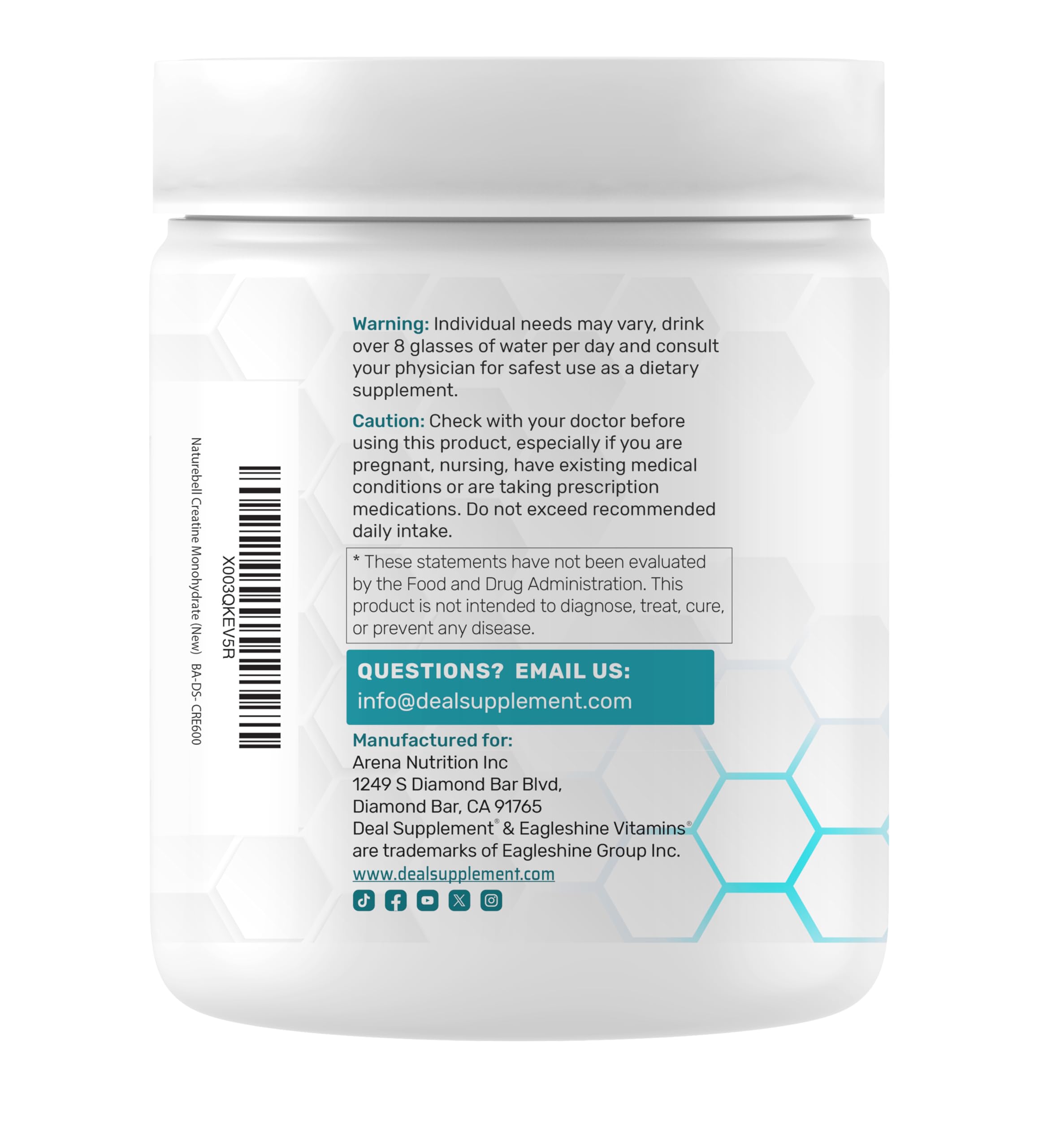 deal-supplement-creatine-mono-poudre-non-gmo : formule naturelle adaptée à divers programmes