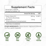 Gélules Deal Supplement B1 Benfotiamine, forme pratique pour l'apport quotidien.