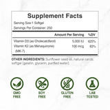 Gélules mini DEAL SUPPLEMENT D3-K2, faciles à avaler au quotidien.