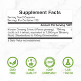 Deal Supplement Ginseng étiquette, traçabilité et provenance claires.