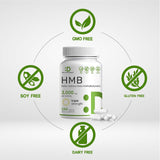 Cap­sules DEAL SUPPLEMENT HMB, 3000mg par dose, commodité pour régime sportif.