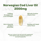 DEAL SUPPLEMENT huile foie morue – étiquette citron et flacon, vitamines A et D3 incluses.