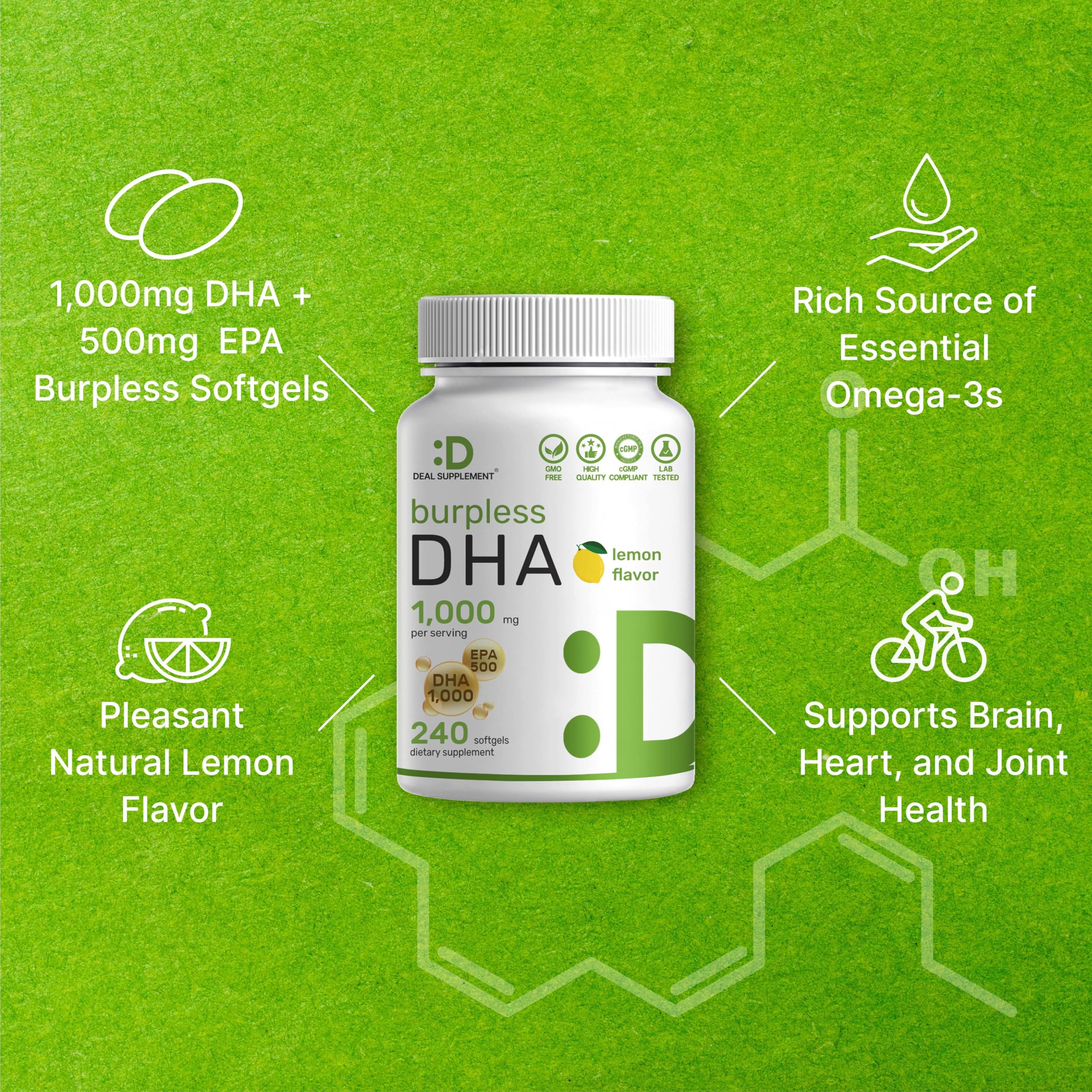 Deal Supplement huile poisson sauvage DHA EPA: source oméga-3 de haute qualité.