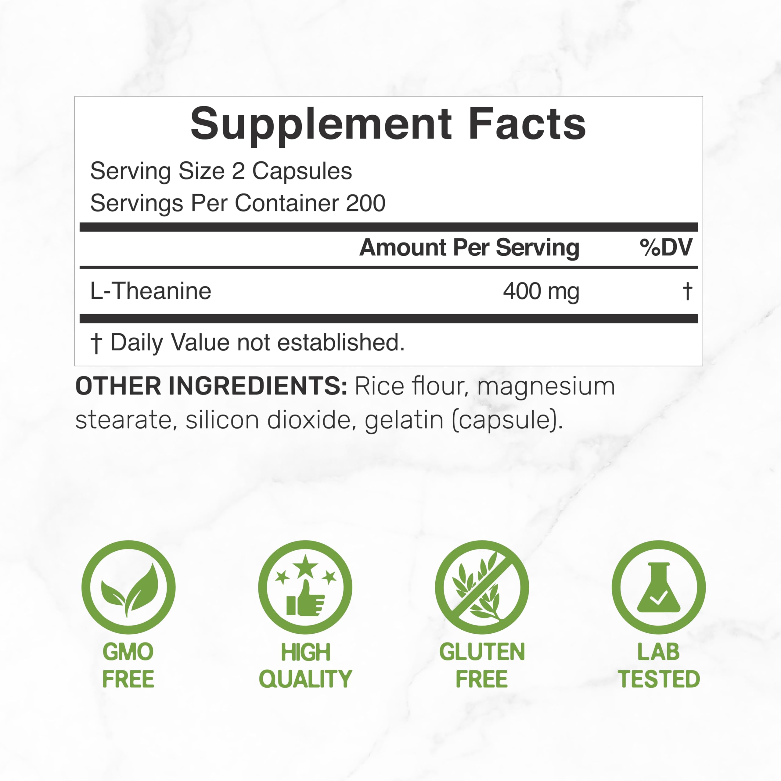 DEAL SUPPLEMENT L-théanine capsules-400mg - relaxation sans somnolence.