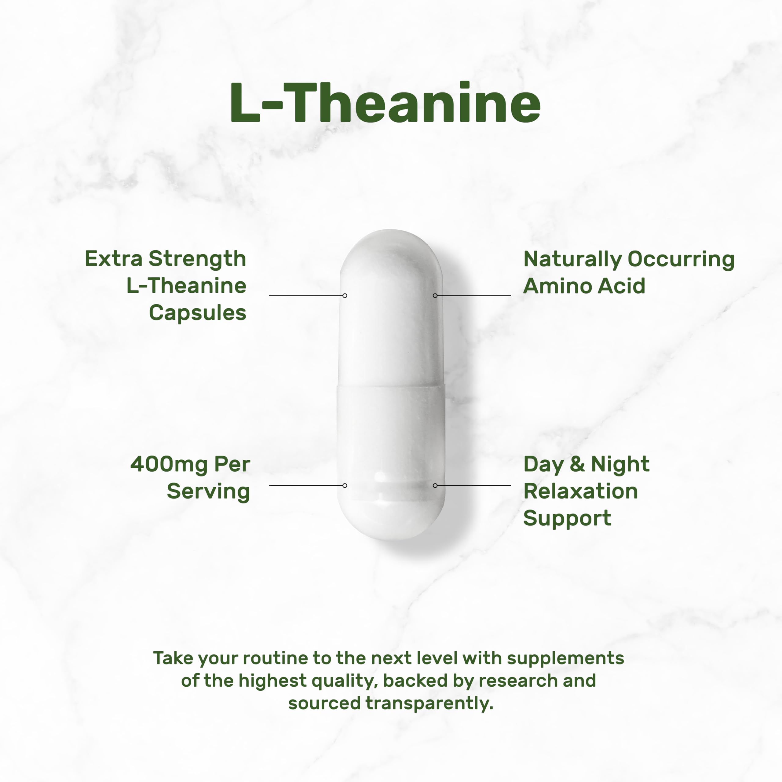 DEAL SUPPLEMENT L-théanine etiquette-boîte - informations claires et traçabilité.
