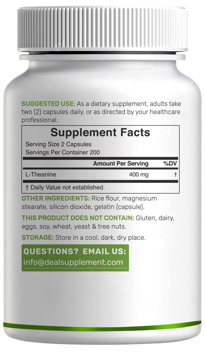 DEAL SUPPLEMENT L-théanine utilisation-soiree - aide à la détente avant le coucher.