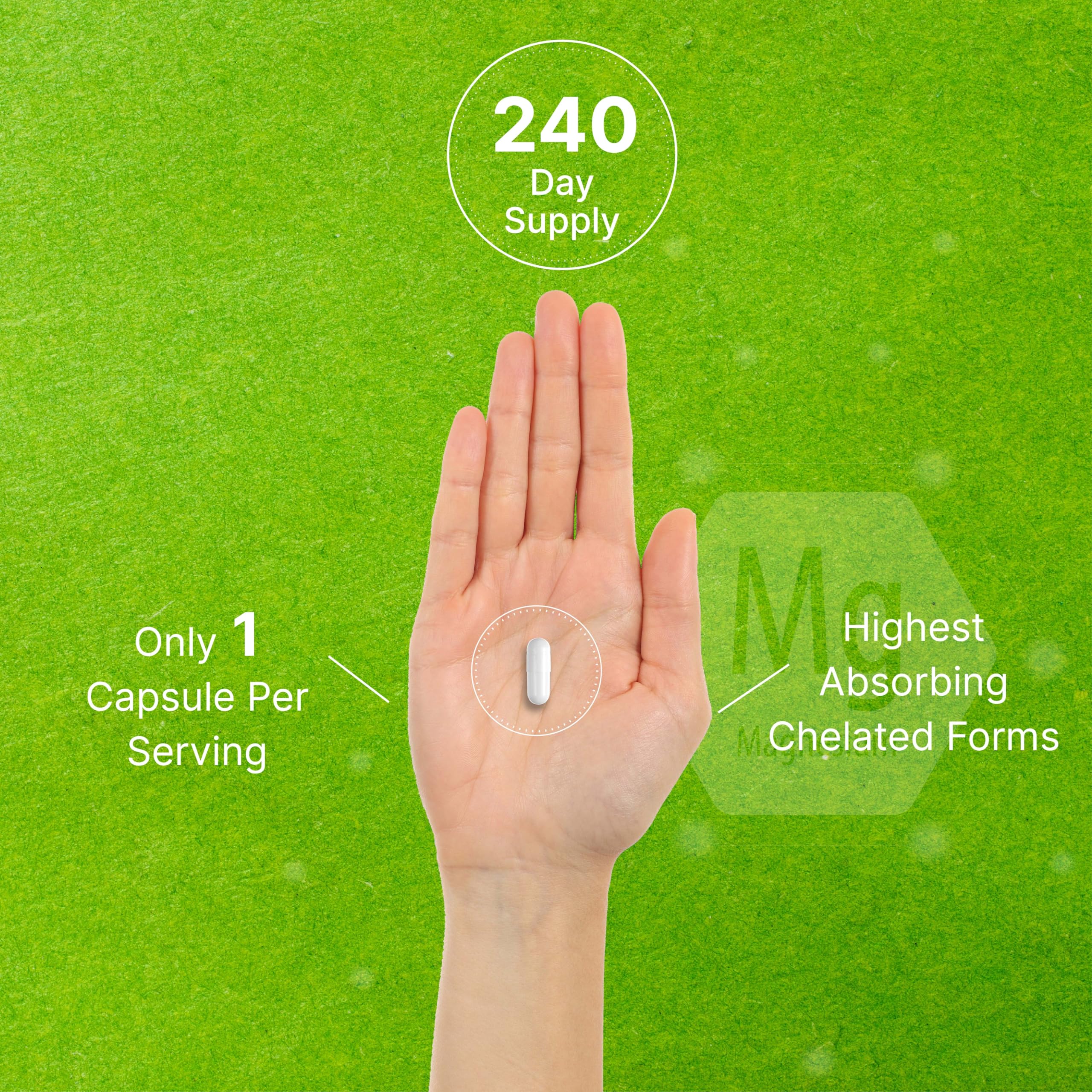 DEAL SUPPLEMENT Magnesium Complex — icônes sans OGM et sans allergènes — qualité assurée.