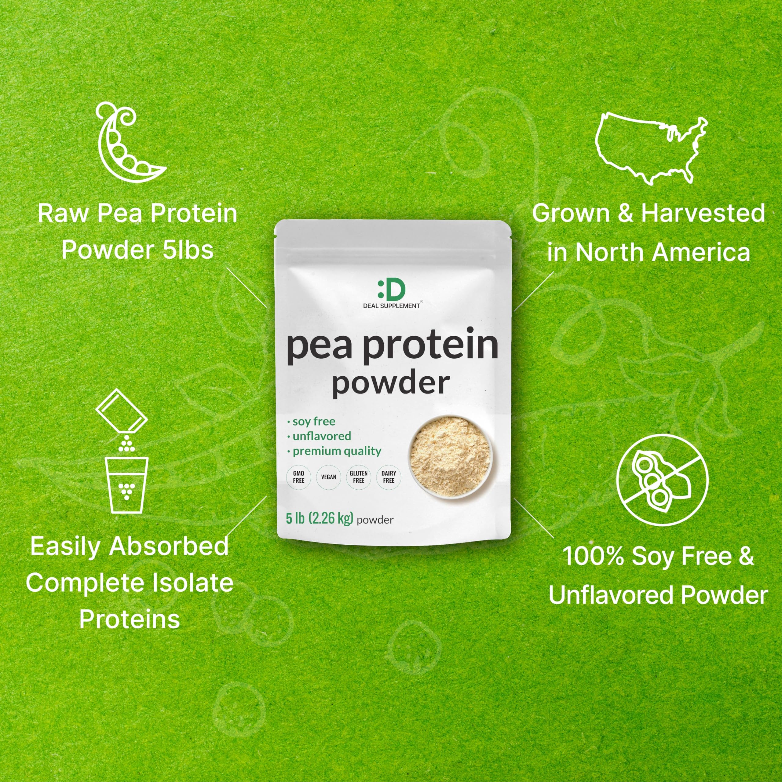 Deal Supplement Protéine de pois pour barres et snacks sains.