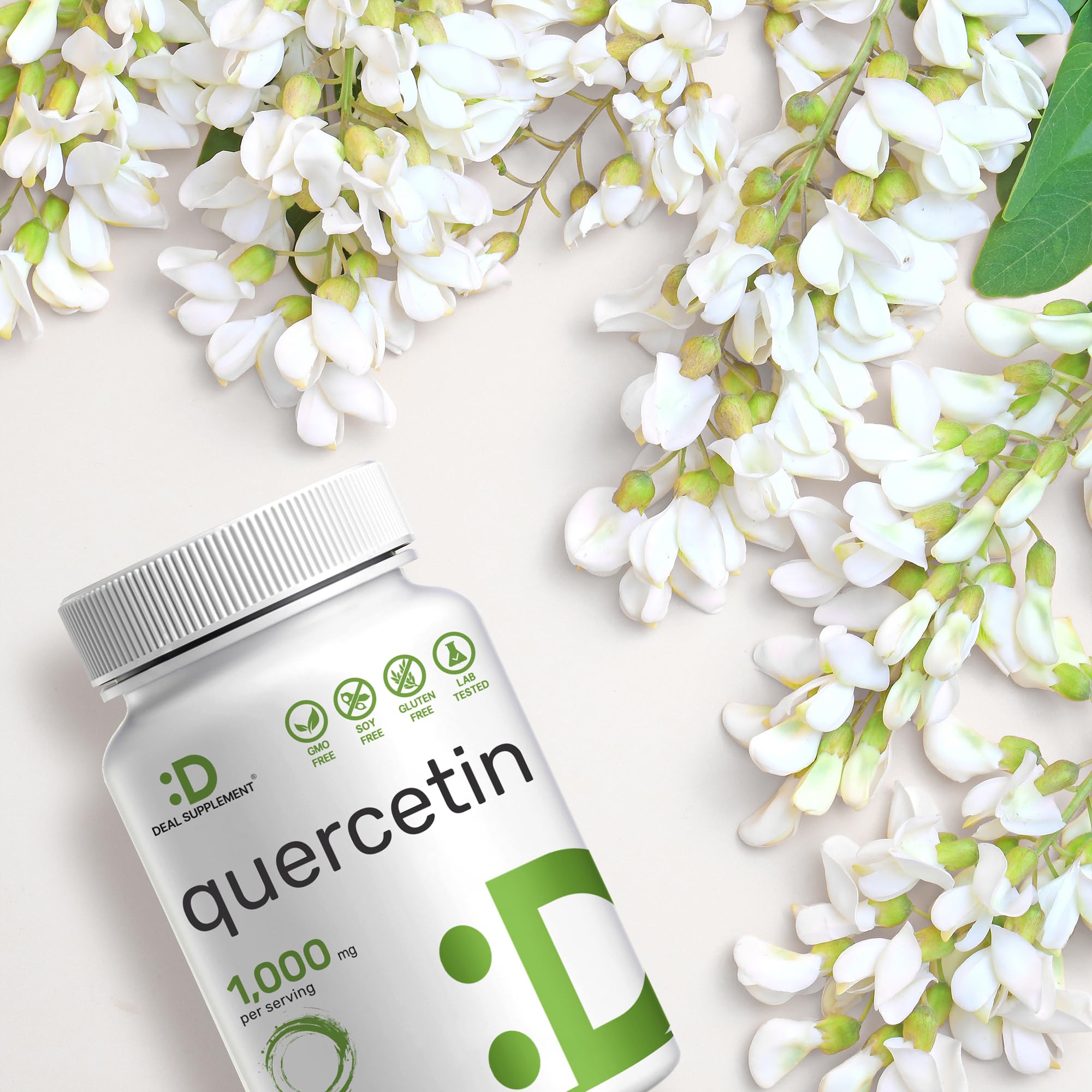 Sans OGM et sans allergènes majeurs – fiche produit DEAL SUPPLEMENT Quercetine