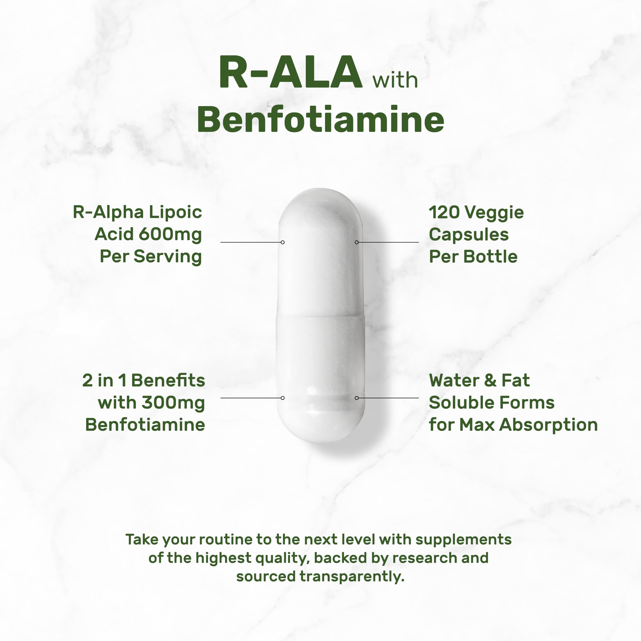 DEAL SUPPLEMENT R-ALA étiquette informations nutritionnelles claires
