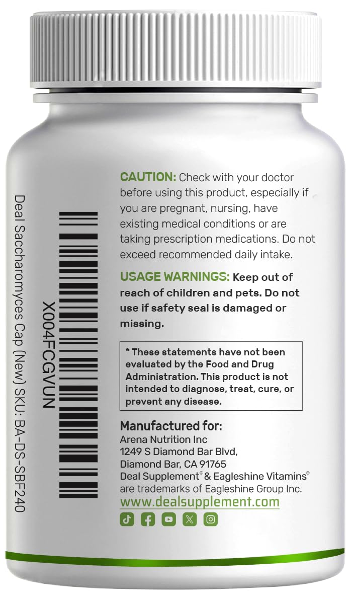 Deal Supplement Saccharomyces boulardii – Routine digestive potentielle et flexible.