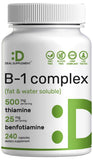 Deal Supplement B1 Benfotiamine en bouteille, potentiel soutien à l'énergie.
