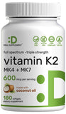 DEAL SUPPLEMENT Vitamine K2 600 µg – bouteille, soutien potentiel des os et de la mobilité.